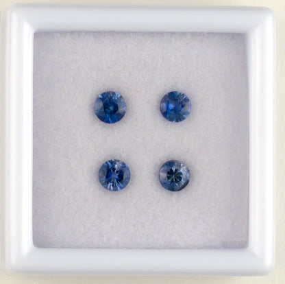 0.71twt Blue Sapphire Colored Gemstone Melee Parcel Top View II White Background
