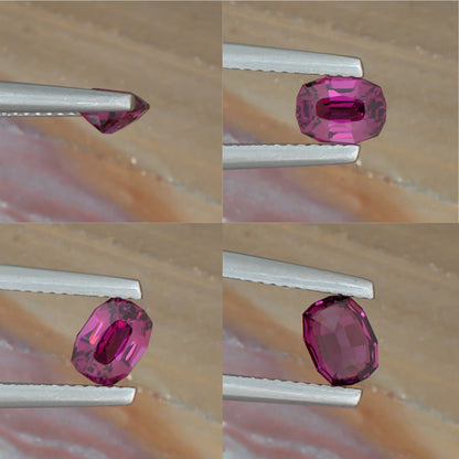 0.88ct Rhodolite Garnet Colored Gemstone Collage I 