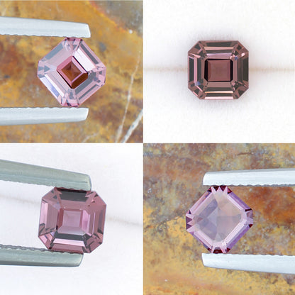 0.89ct Lavender Spinel Colored Gemstone Collage B