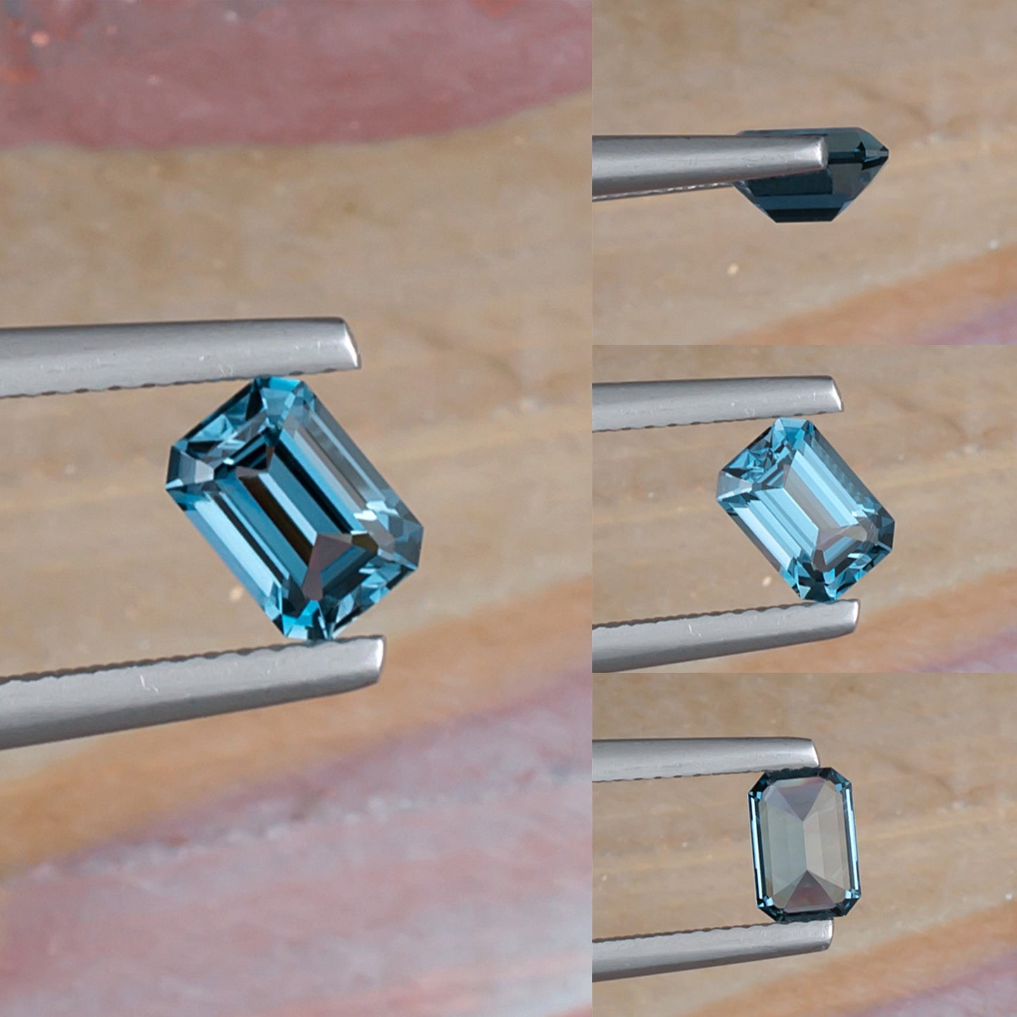 0.92ct Blue Topaz Colored Gemstone Collage I
