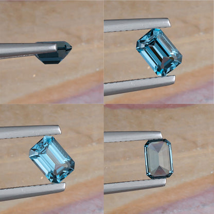 0.92ct Blue Topaz Colored Gemstone Collage II 
