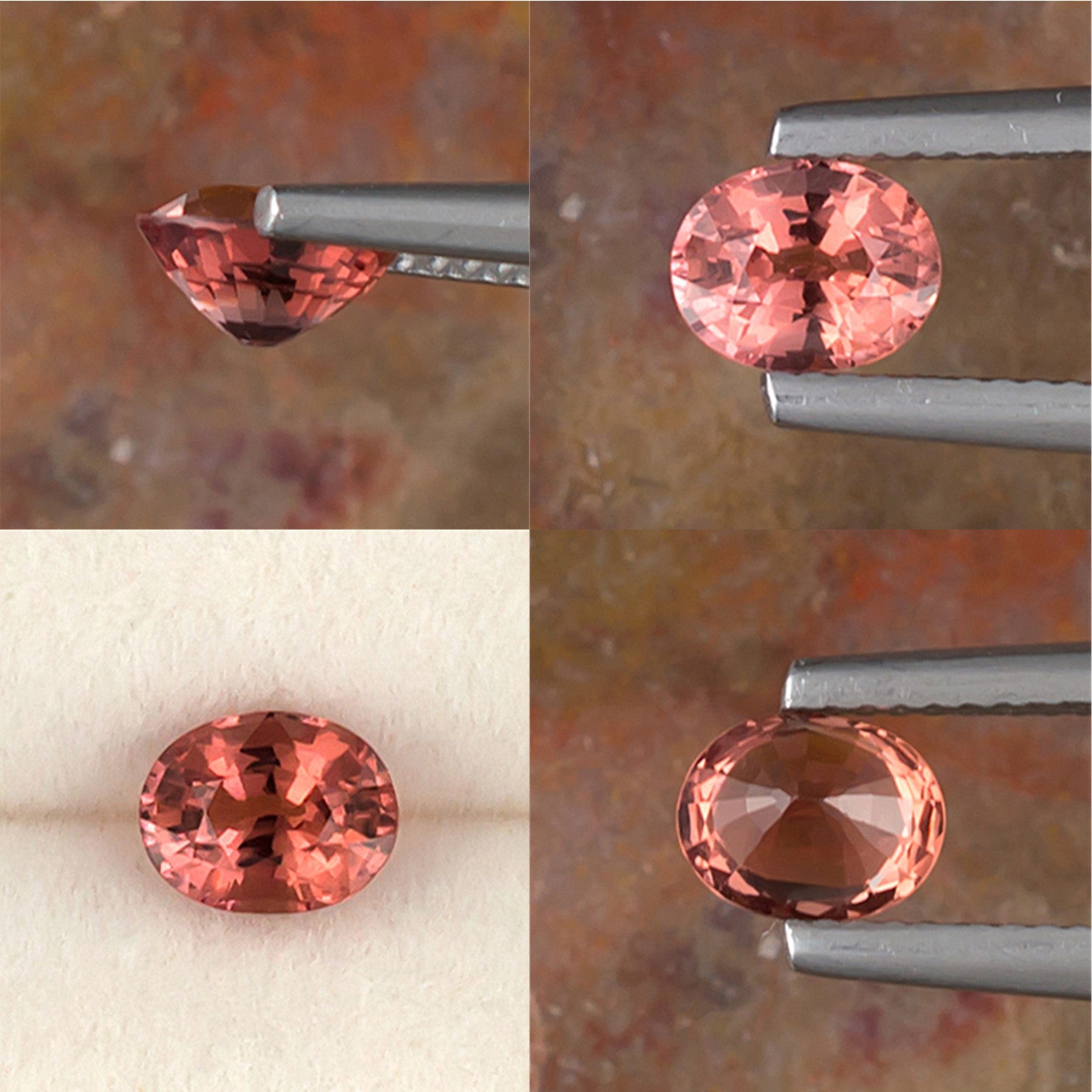 1.00ct Pink Orange Padparadscha Spinel Collage I 
