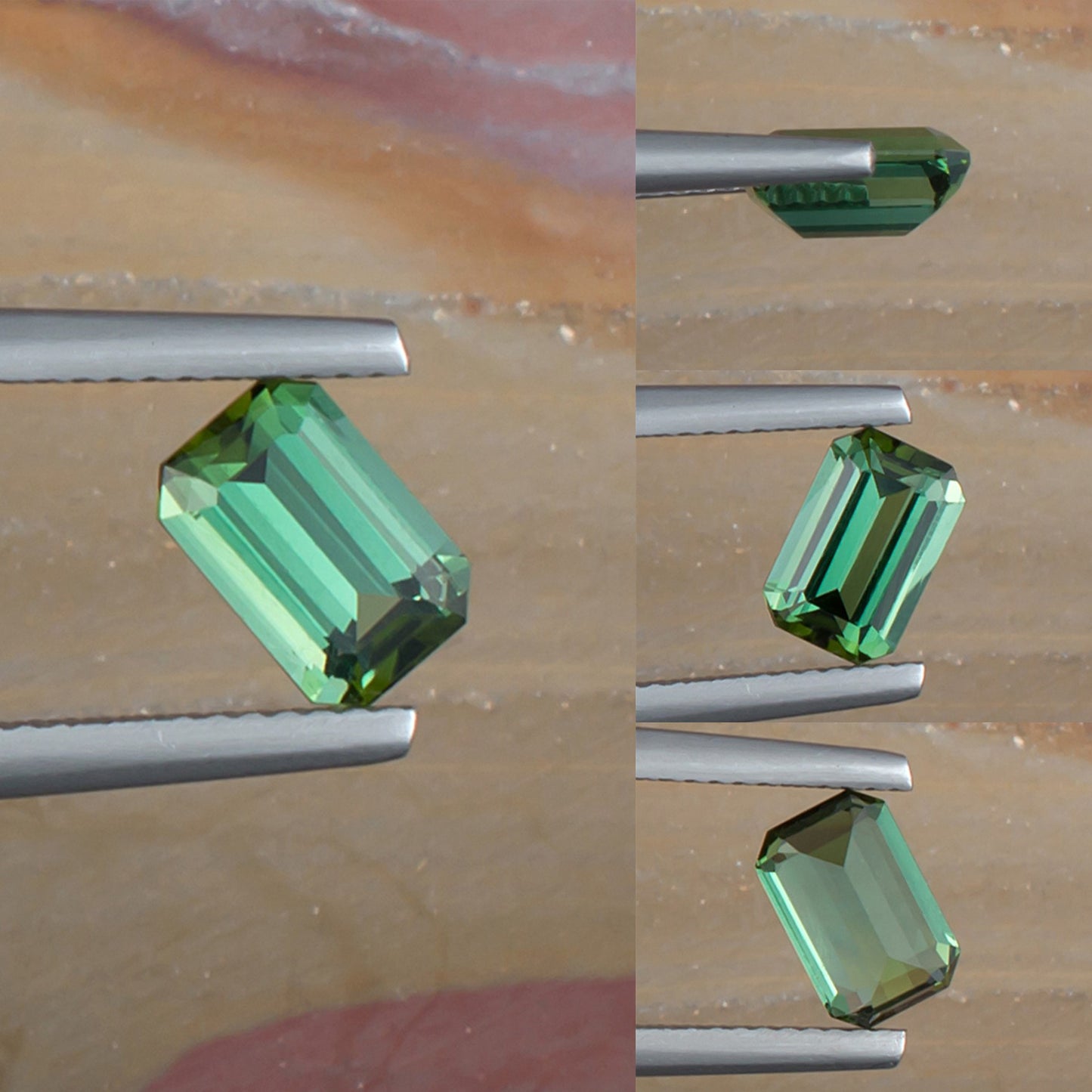 1.24ct Green Tourmaline Colored Gemstone Collage I
