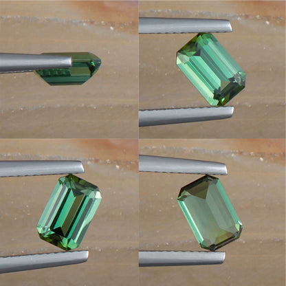 1.24ct Green Tourmaline Colored Gemstone Collage II 
