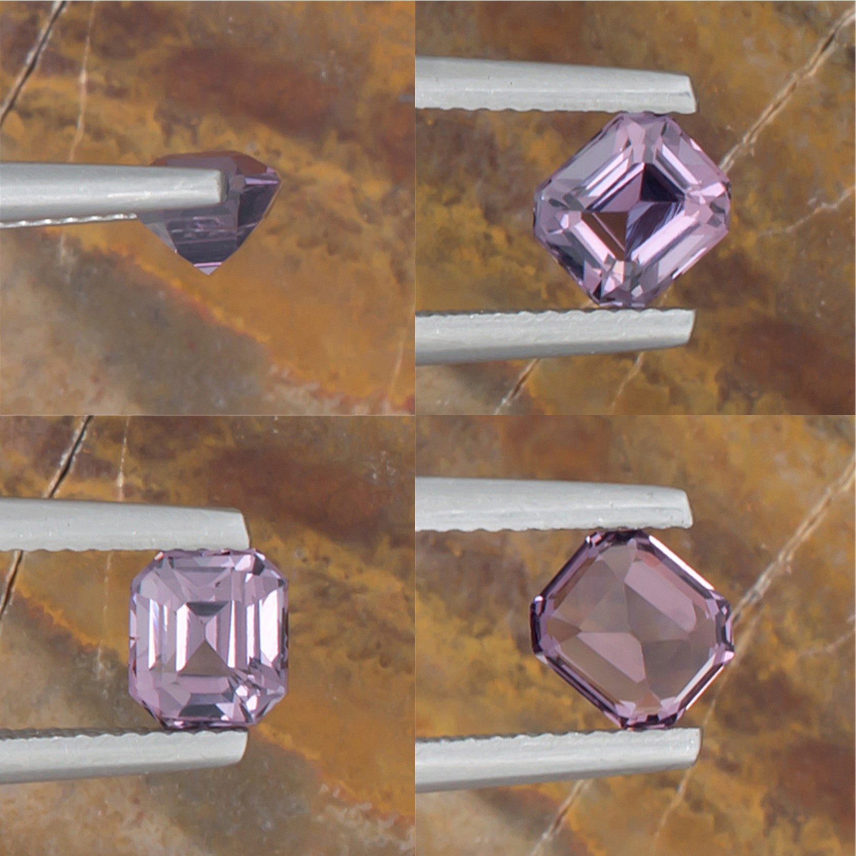 1.24ct Lavender Spinel Colored Gemstone Collage II 
