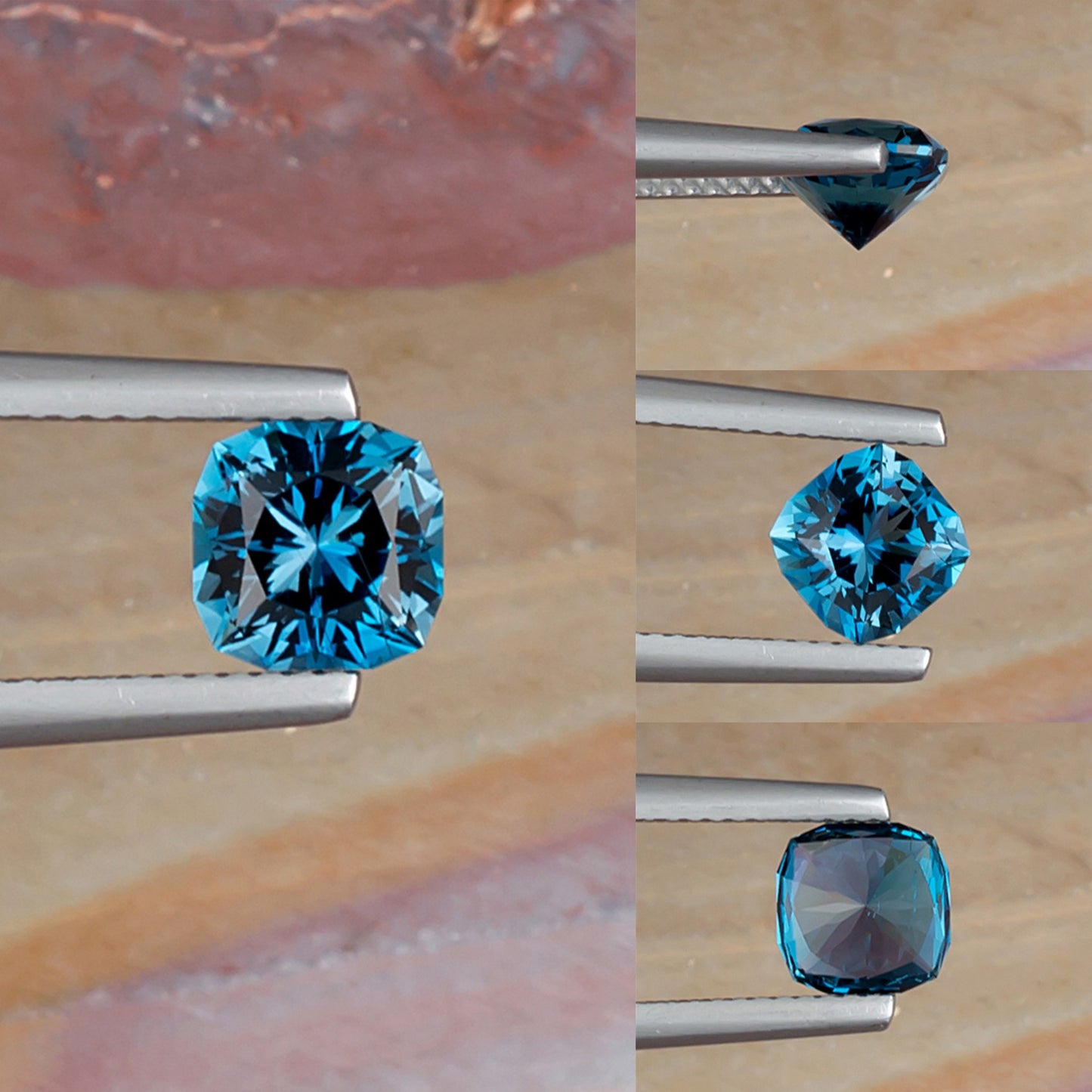 1.65ct Blue Topaz Colored Gemstone Collage I 
