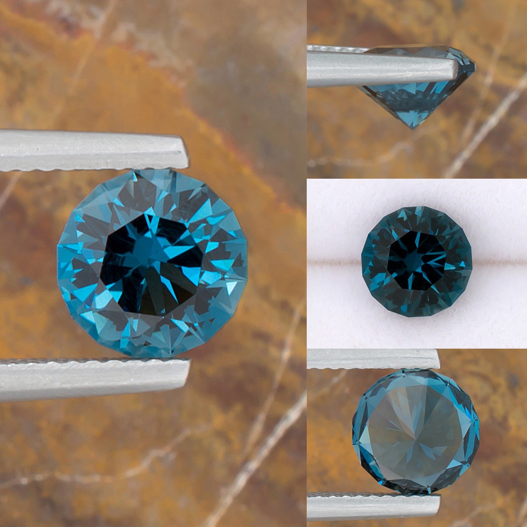 2.15ct Blue Topaz Colored Gemstone Collage I