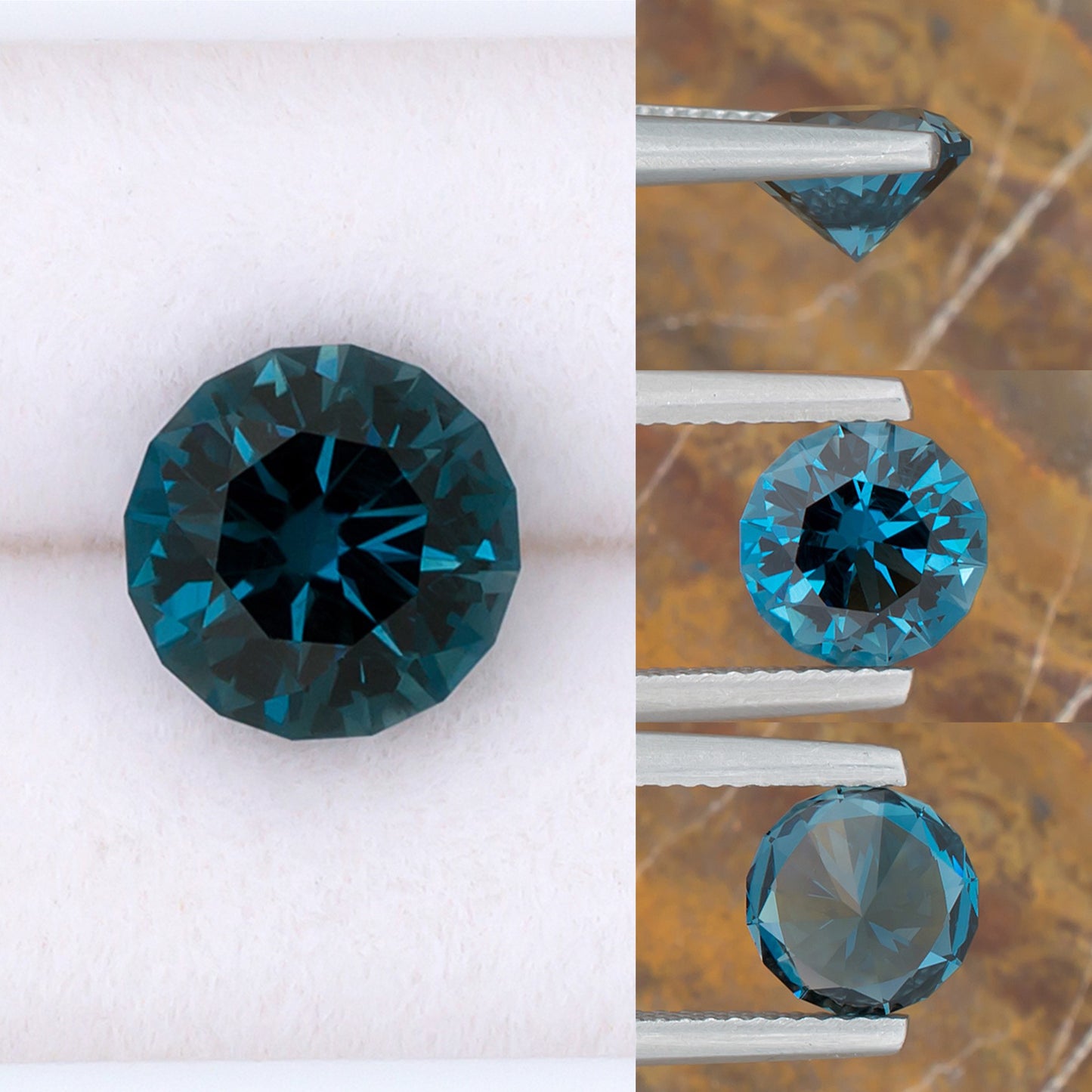 2.15ct Blue Topaz Colored Gemstone Collage II