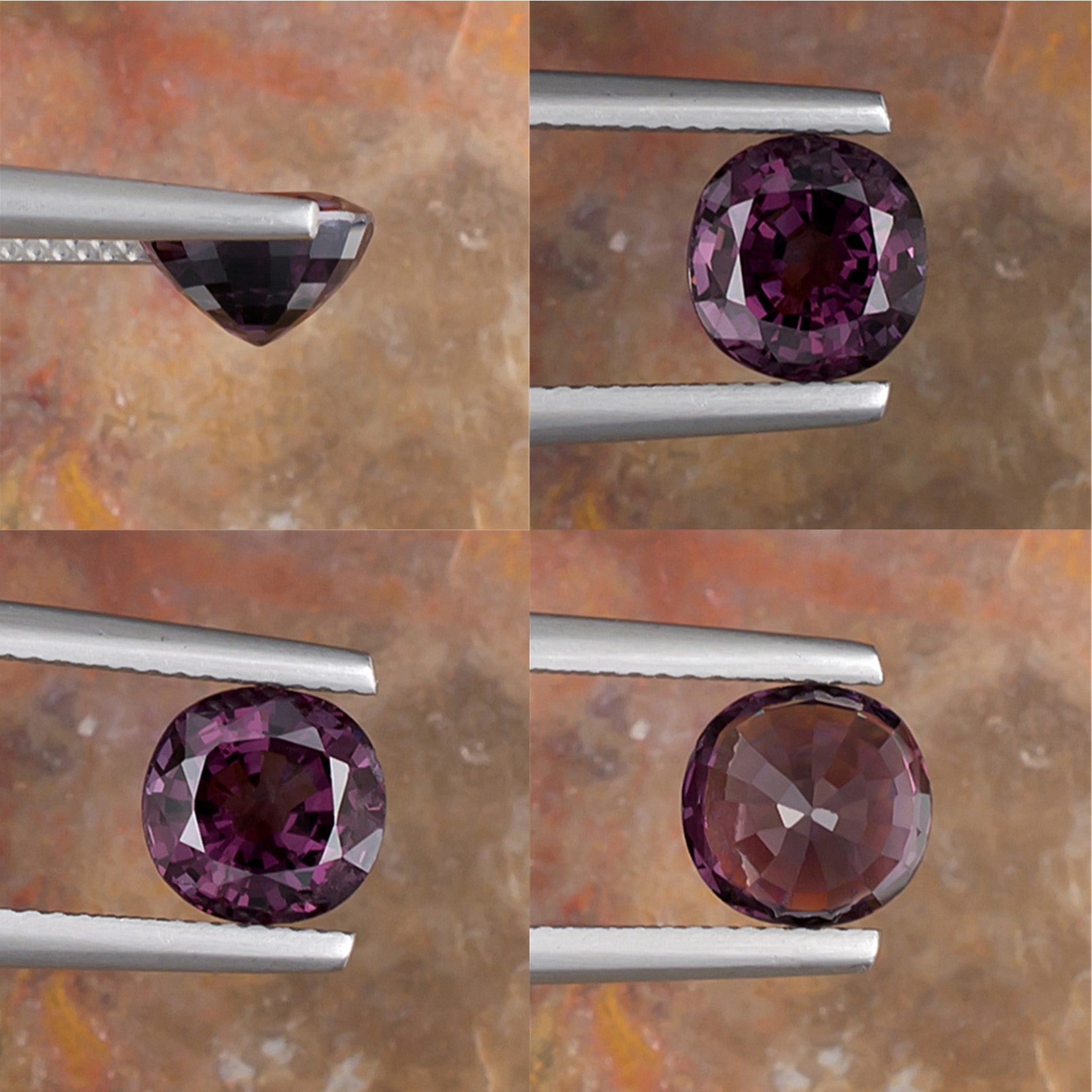 2.28ct Lavender Spinel Colored Gemstone Collage I 
