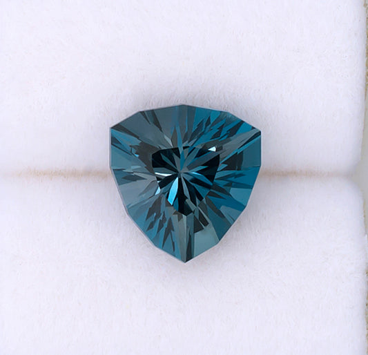 2.53ct Blue Topaz Colored Gemstone Top View White Background