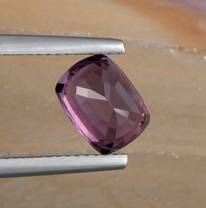 2.68ct Spinel Colored Gemstone Bottom View Natural Background 
