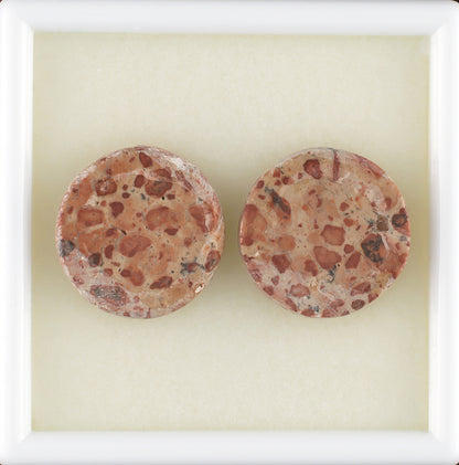 20.21twt Asteroid Jasper Colored Gemstone Bottom View White Background 
