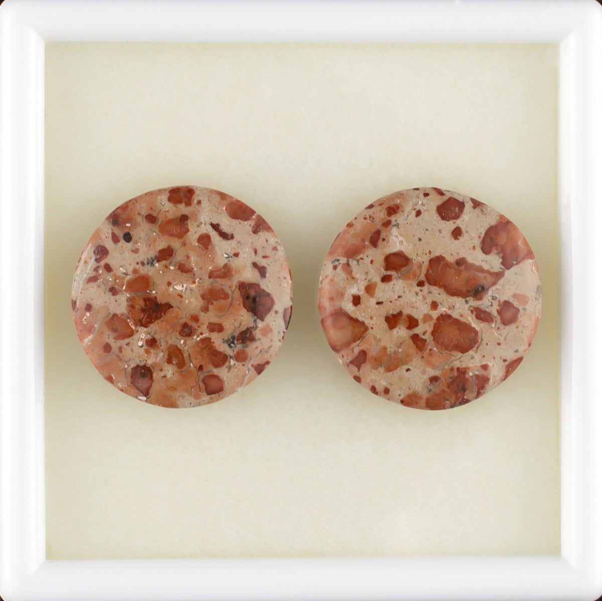 20.21twt Asteroid Jasper Colored Gemstone Top View White Background
