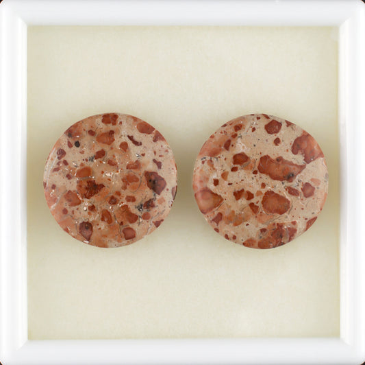 20.21twt Asteroid Jasper Colored Gemstone Top View White Background
