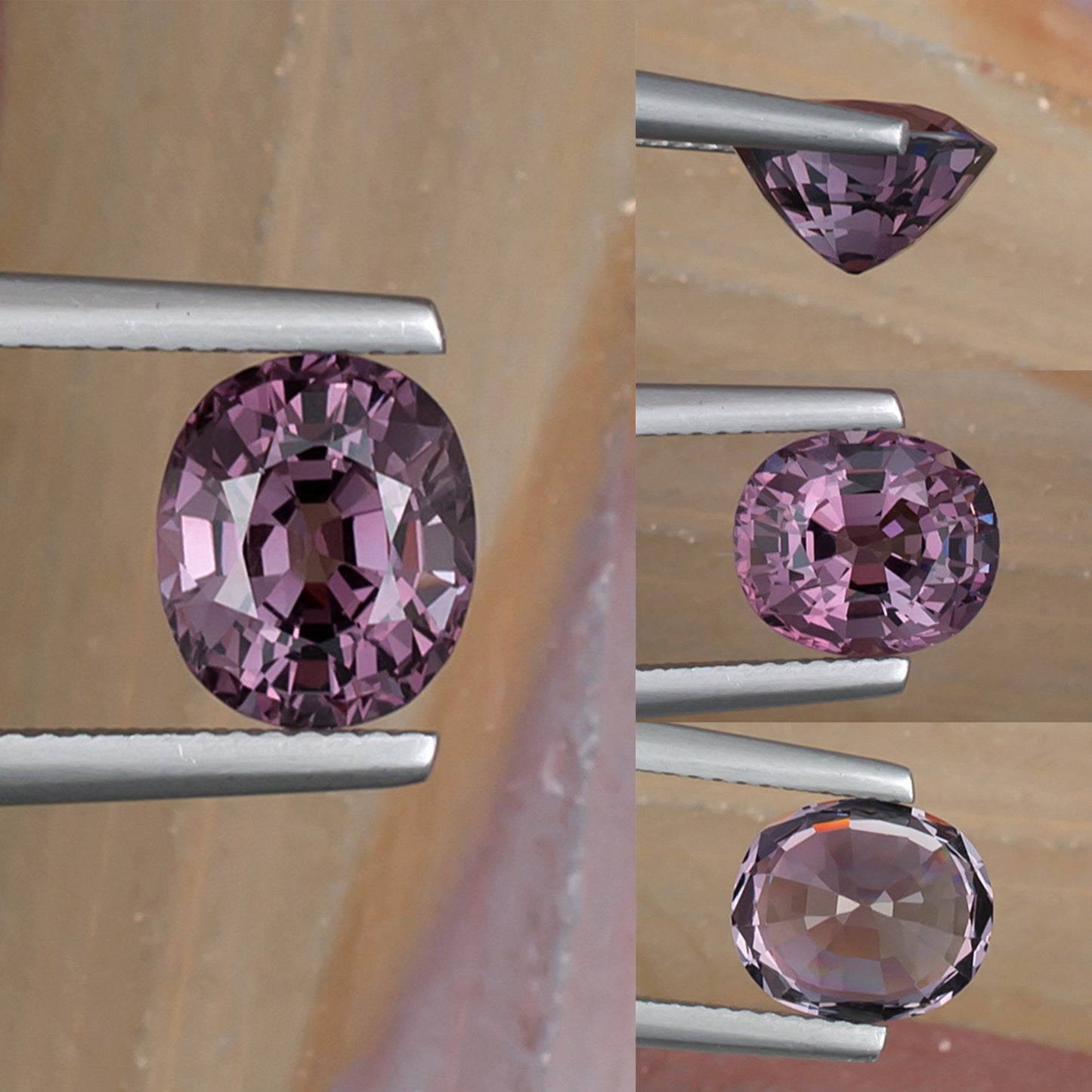 3.04ct Pink Spinel Colored Gemstone Collage I 
