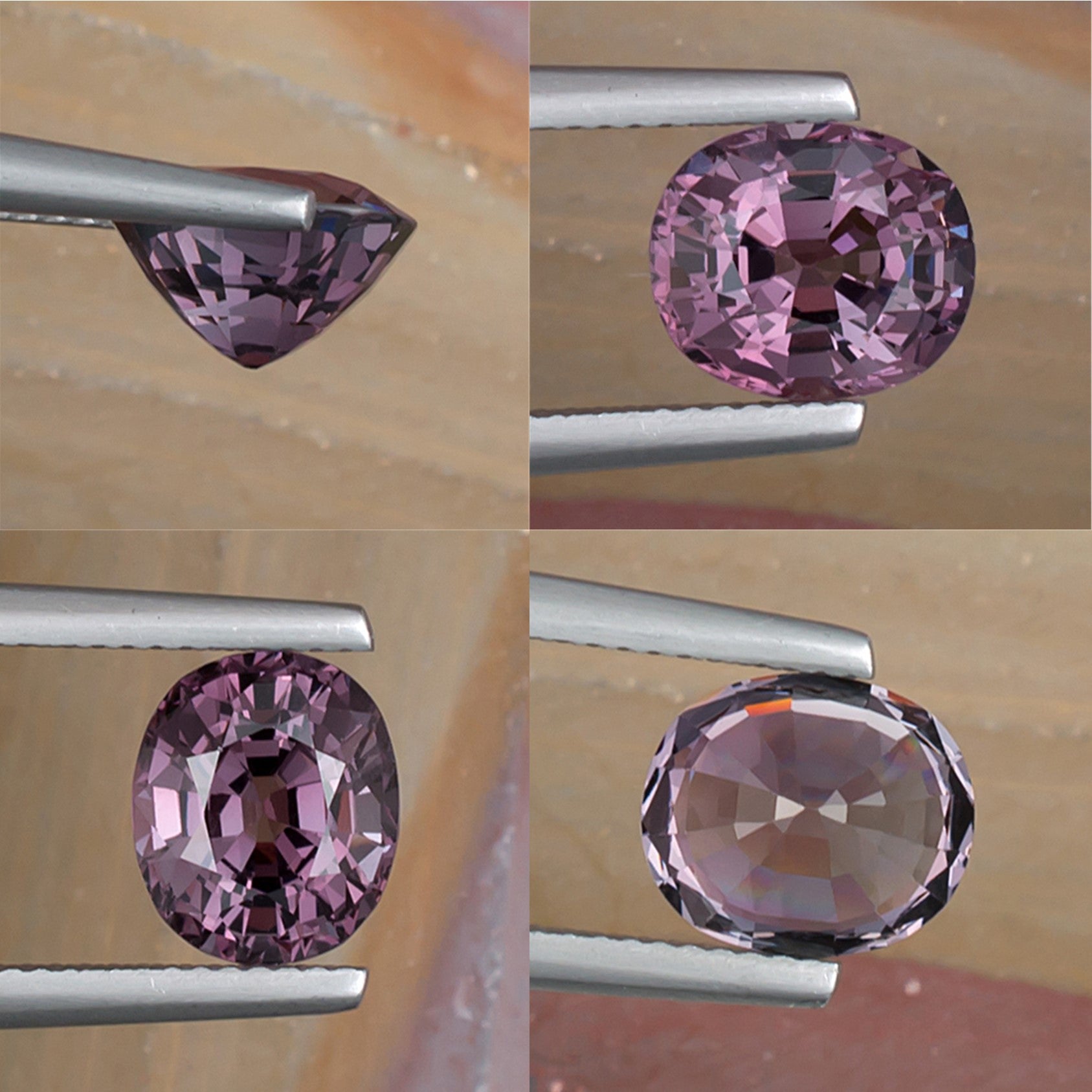 3.04ct Pink Spinel Colored Gemstone Collage II 
