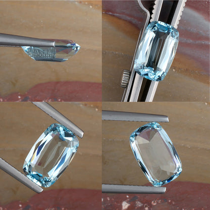 3.07ct Aquamarine Colored Gemstone Collage II 
