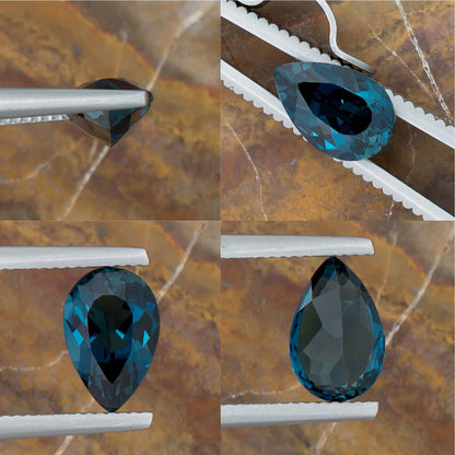 3.11ct London Blue Topaz Colored Gemstone Collage II 