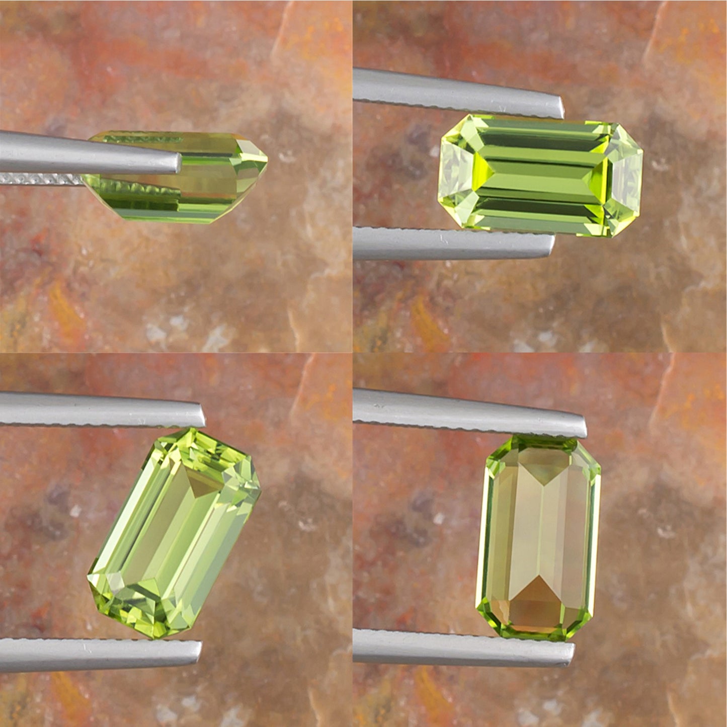 3.17ct Peridot Colored Gemstone Collage II 
