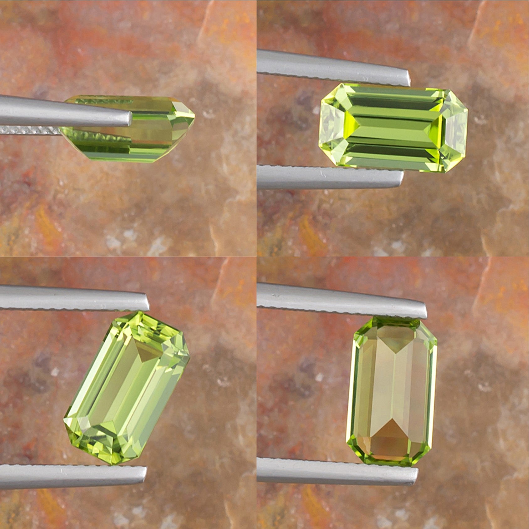 3.17ct Peridot Colored Gemstone Collage II 
