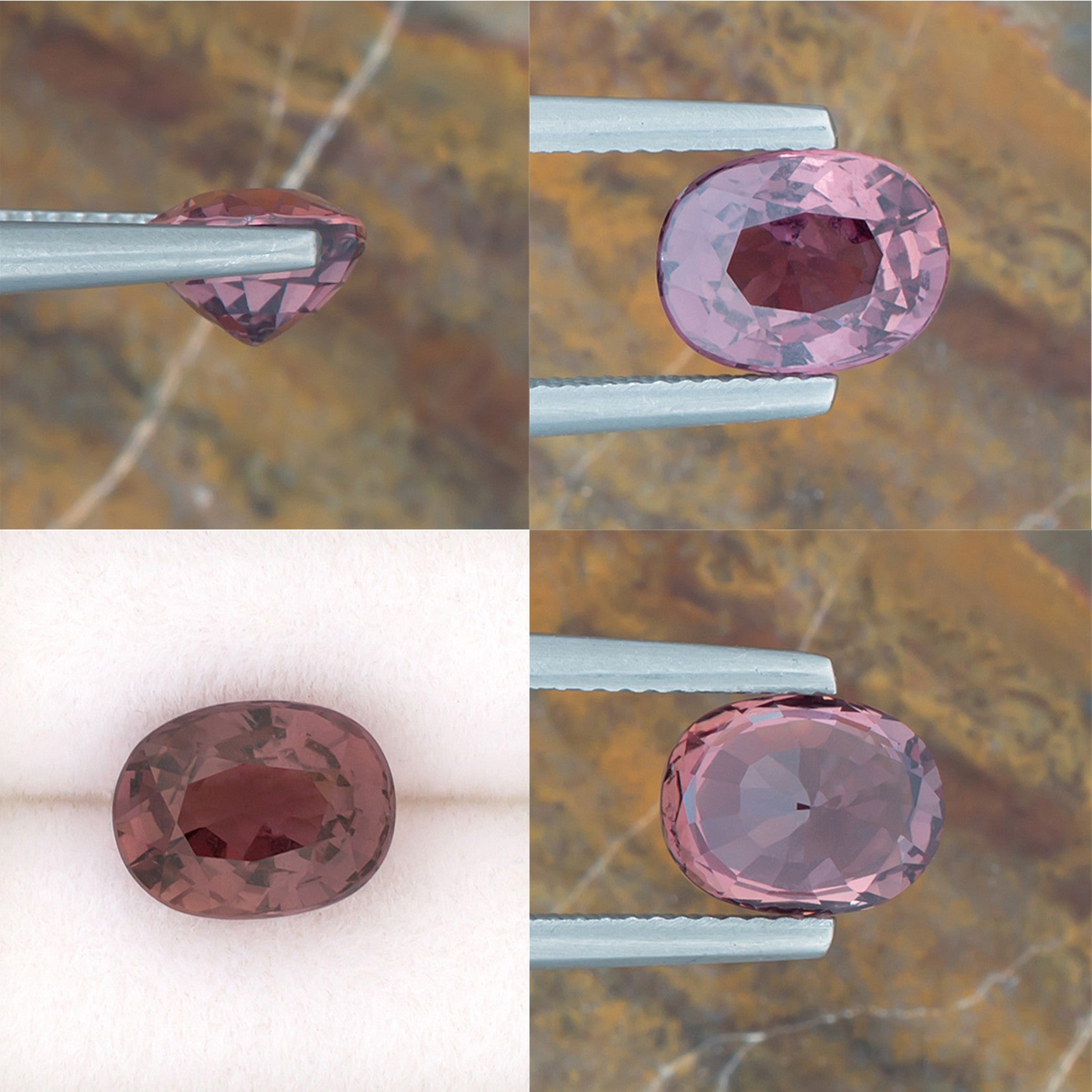 3.25ct Pink Sapphire Colored Gemstone AGL Certificate Collage II
