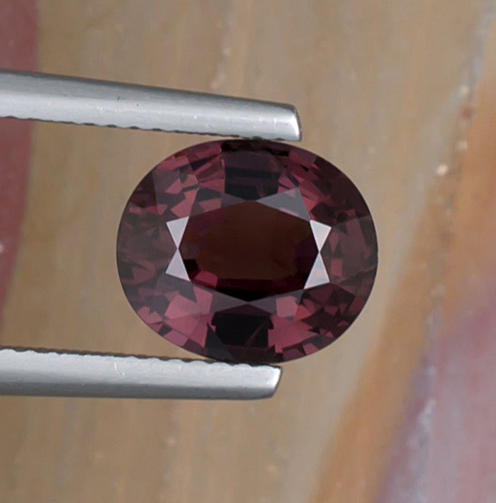 3.30ct Pink Spinel Colored Gemstone Top View Natural Background
