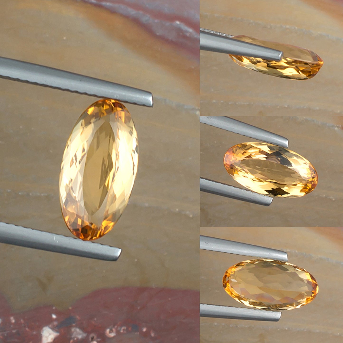 3.35ct Imperial Topaz Colored Gemstone Collage I
