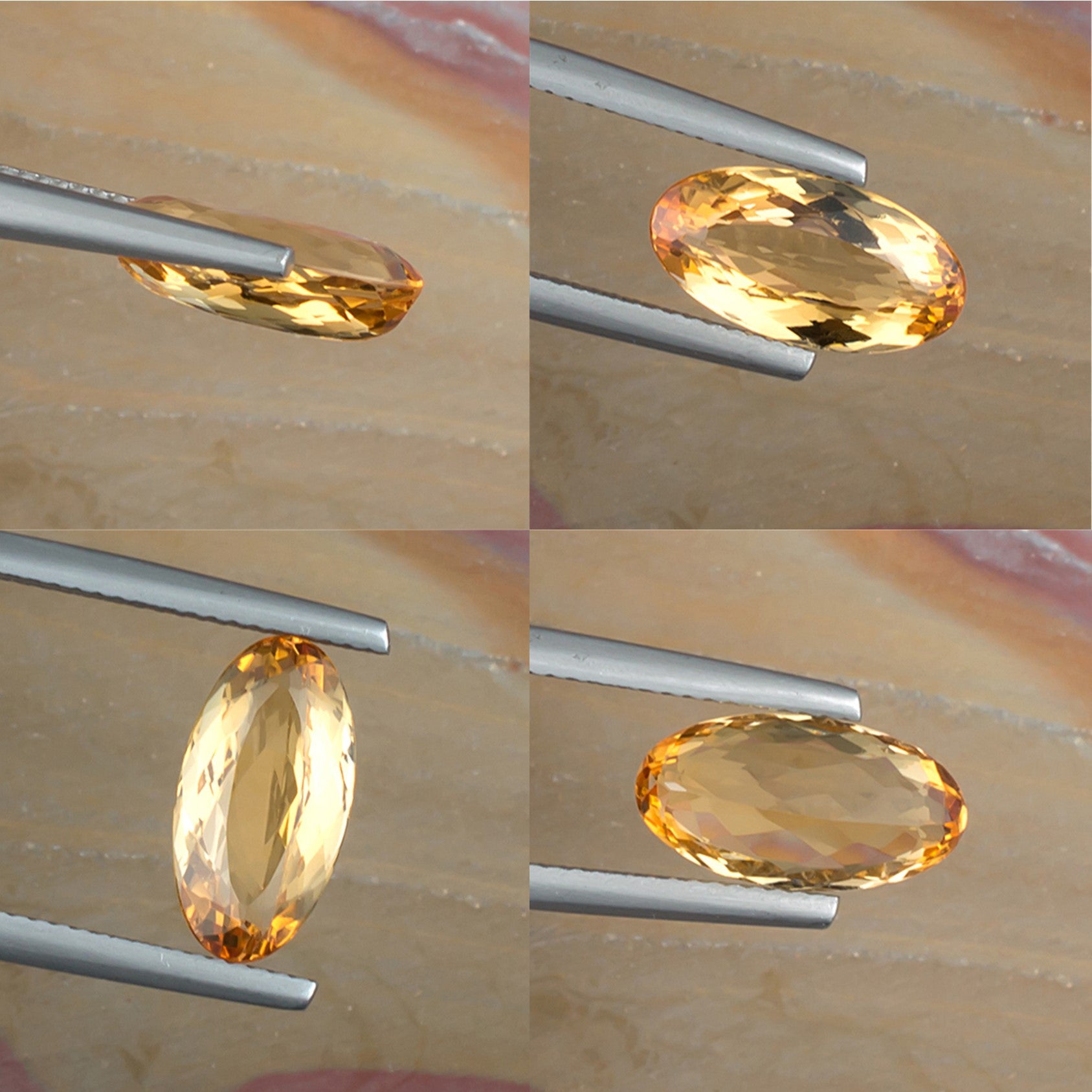 3.35ct Imperial Topaz Colored Gemstone Collage II 
