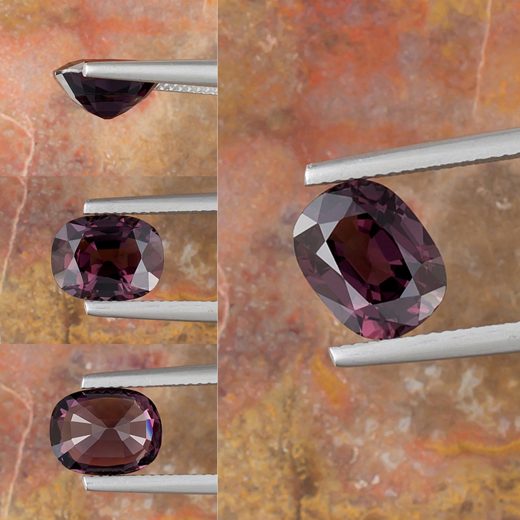 3.35ct Lavender Spinel Colored Gemstone Collage II 
