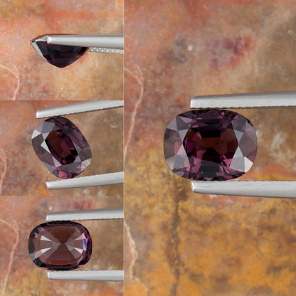 3.35ct Lavender Spinel Colored Gemstone Collage III 
