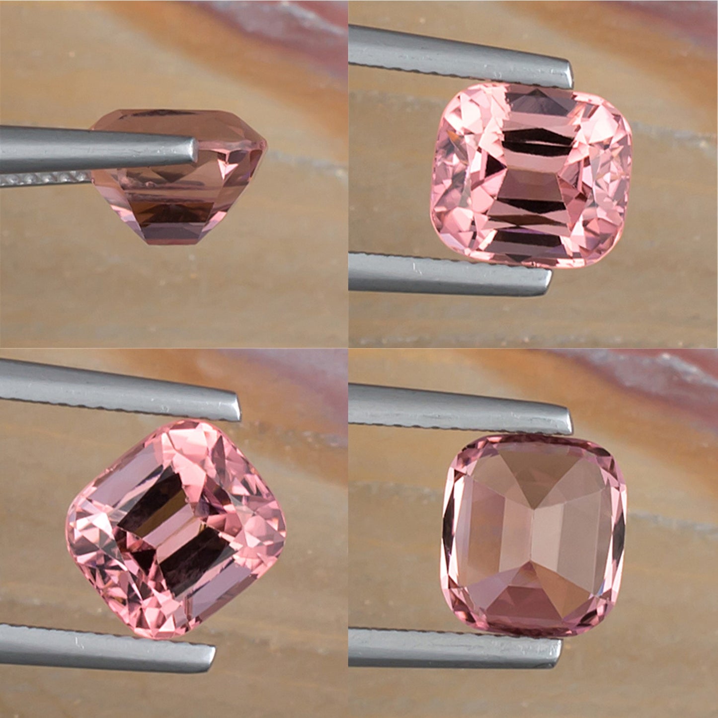 3.43ct Pink Tourmaline Colored Gemstone Collage II  
