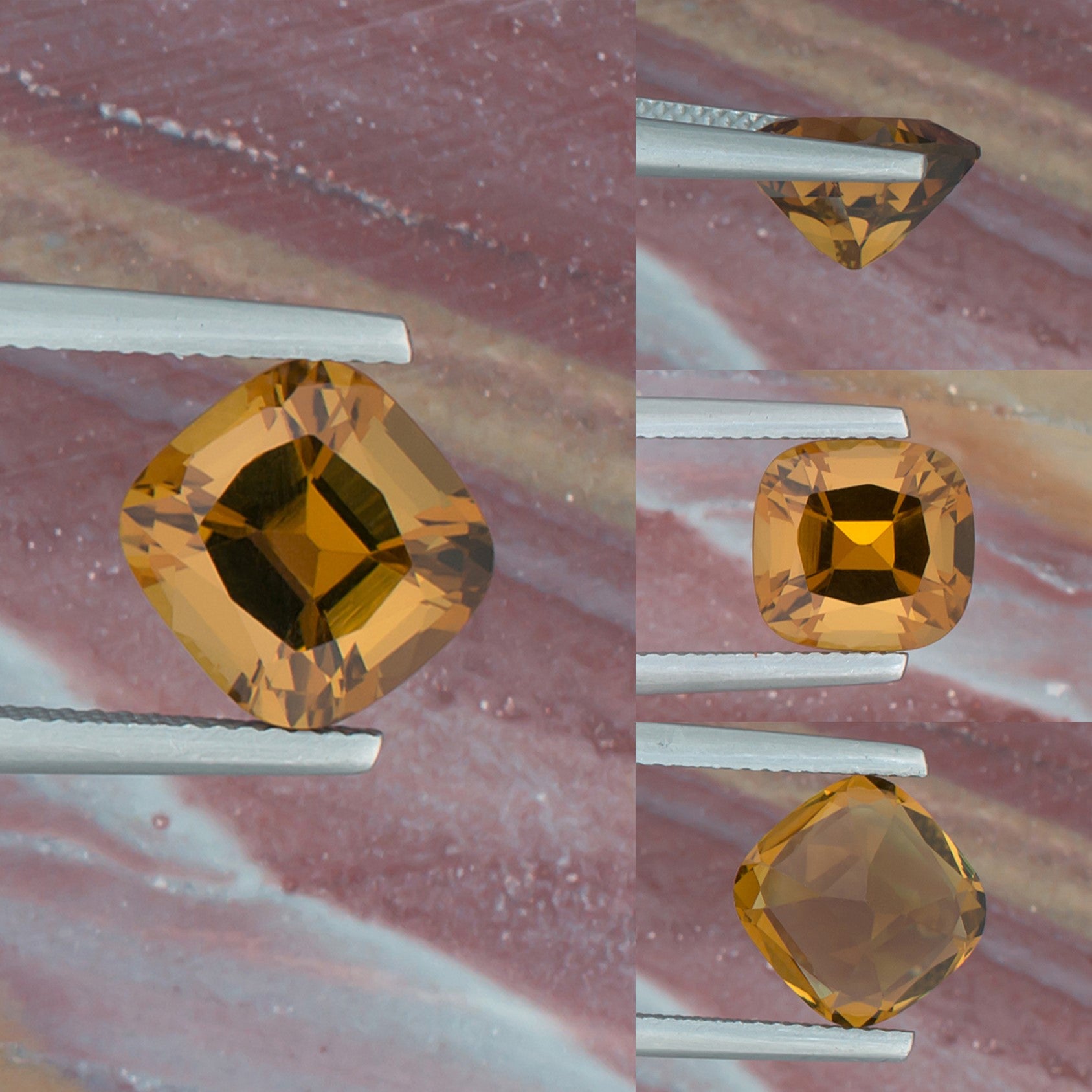 3.53ct Citrine Colored Gemstone Collage I 