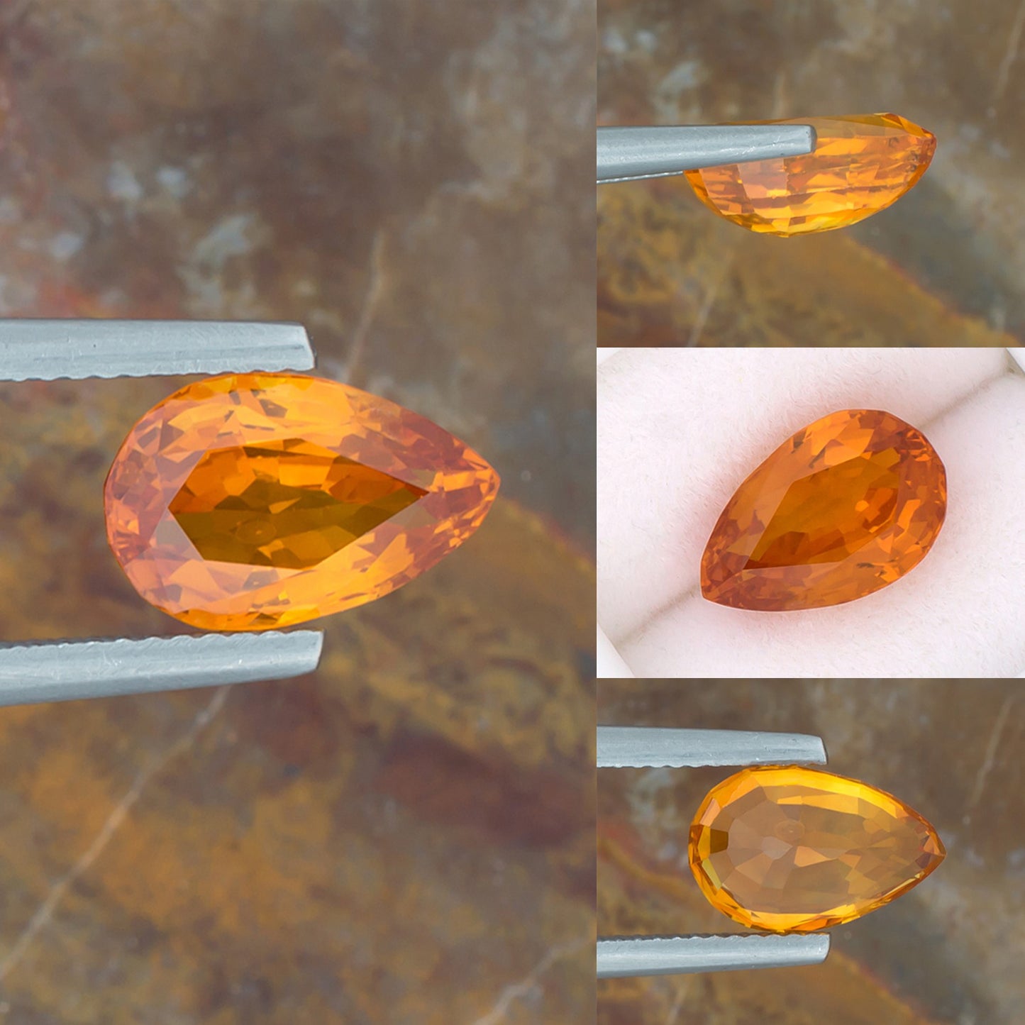3.69ct Yellow Sapphire Colored Gemstone Collage II  