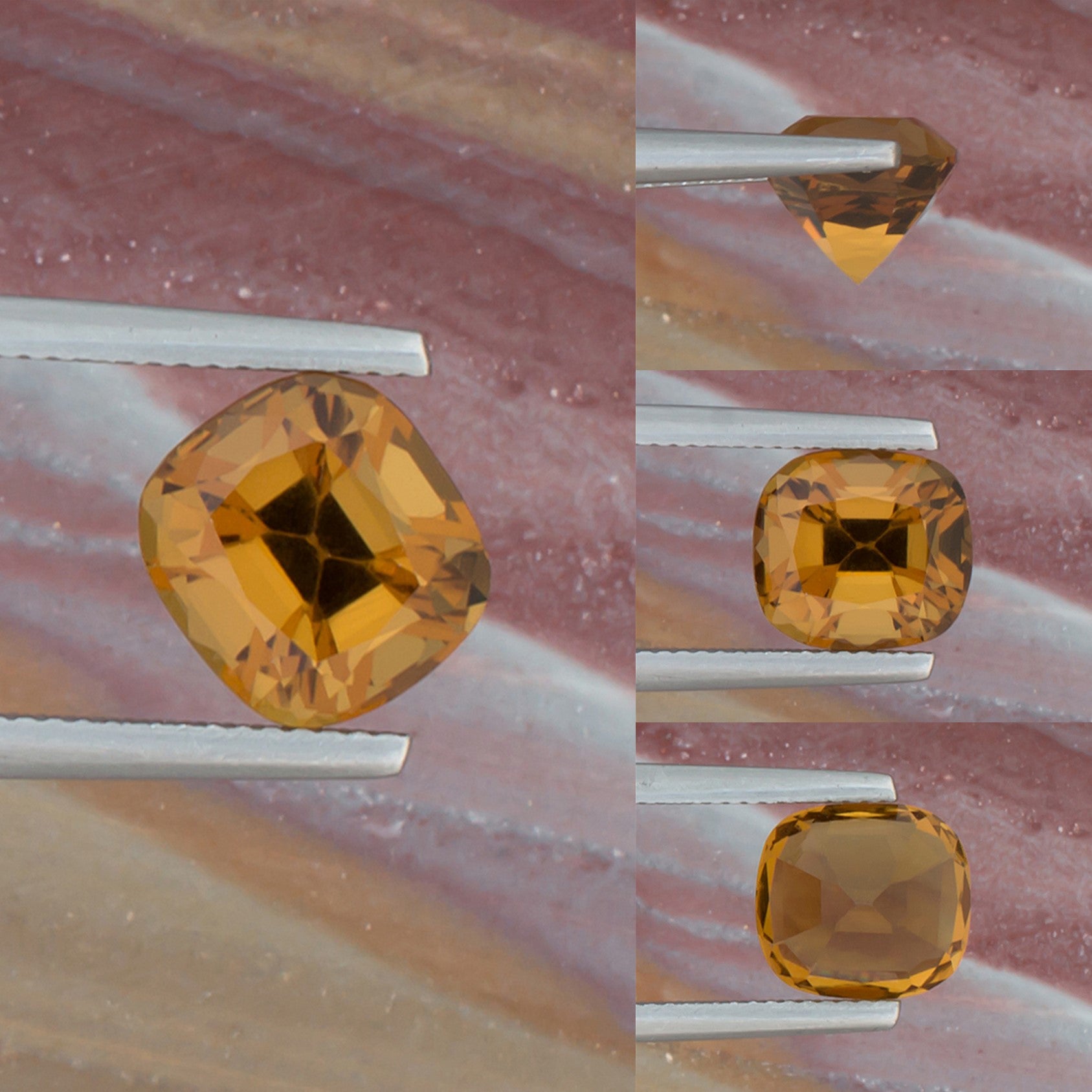 3.86ct Citrine Colored Gemstone Collage I 
