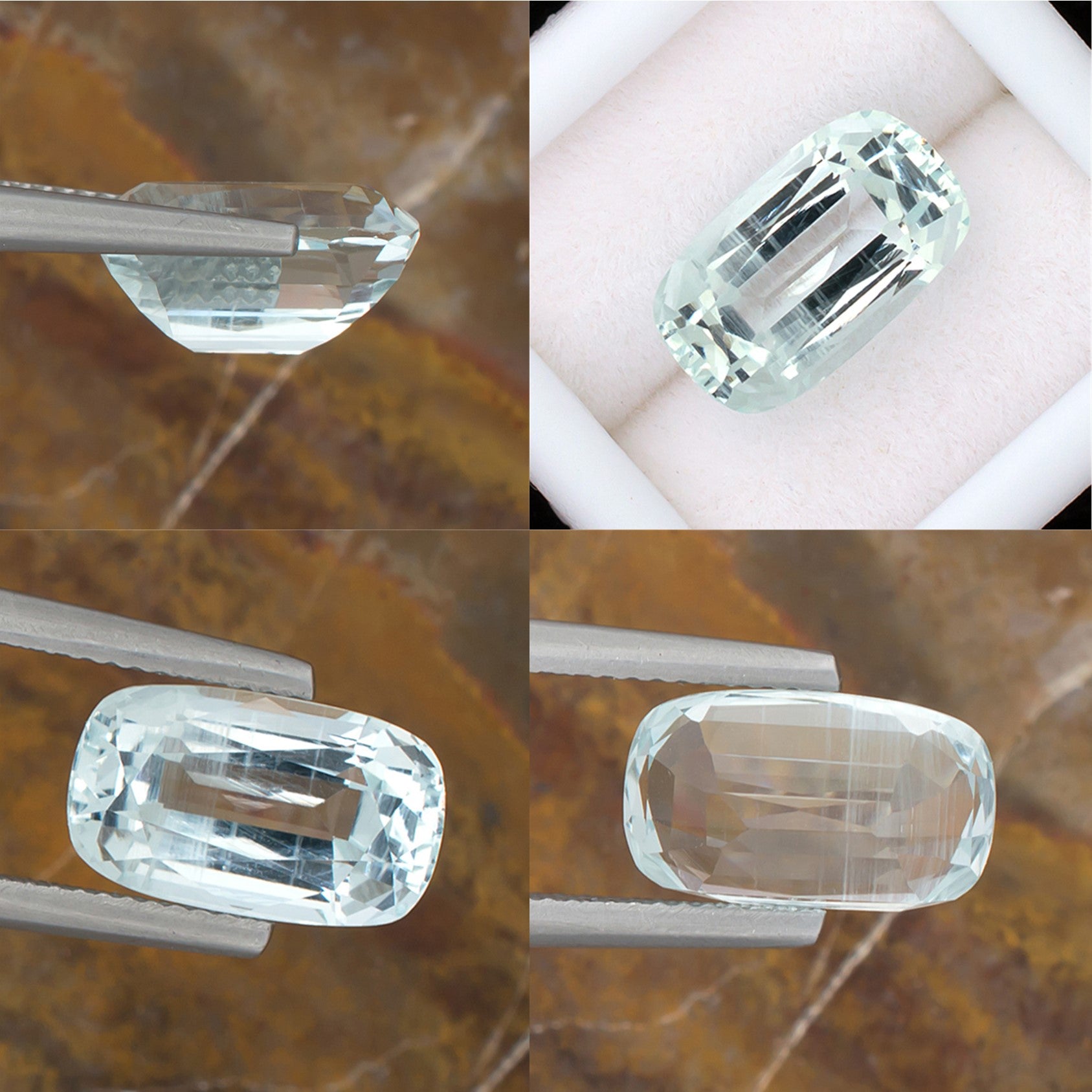 4.55ct Aquamarine Colored Gemstone Collage II 