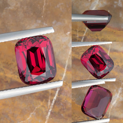 5.90ct Rhodolite Garnet Colored Gemstone Collage I 