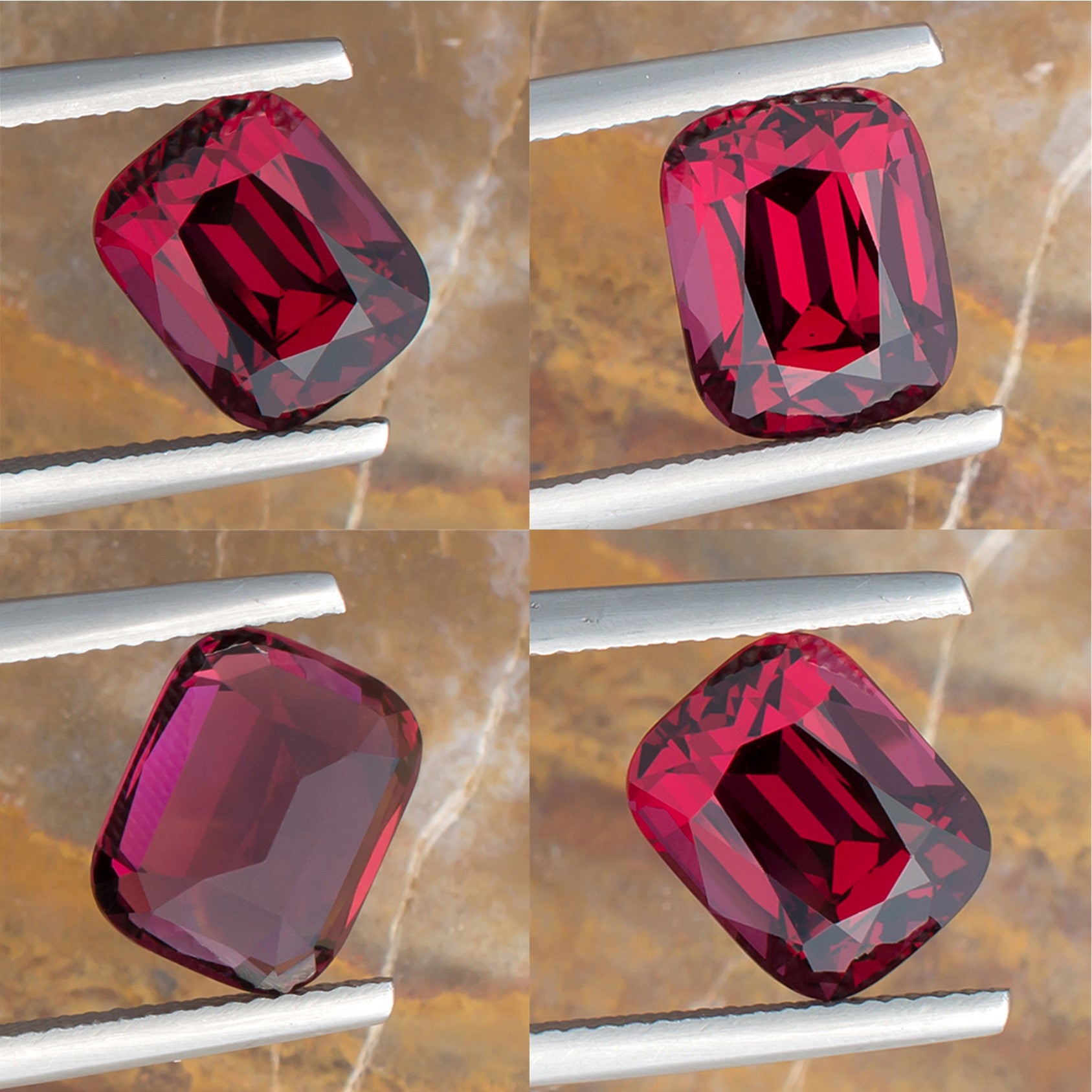 5.90ct Rhodolite Garnet Colored Gemstone Collage II 