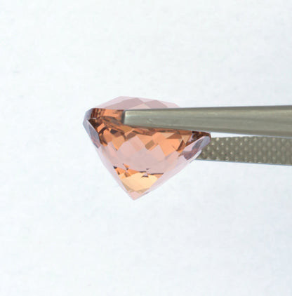 7.45ct Morganite Colored Gemstone Side View White Background