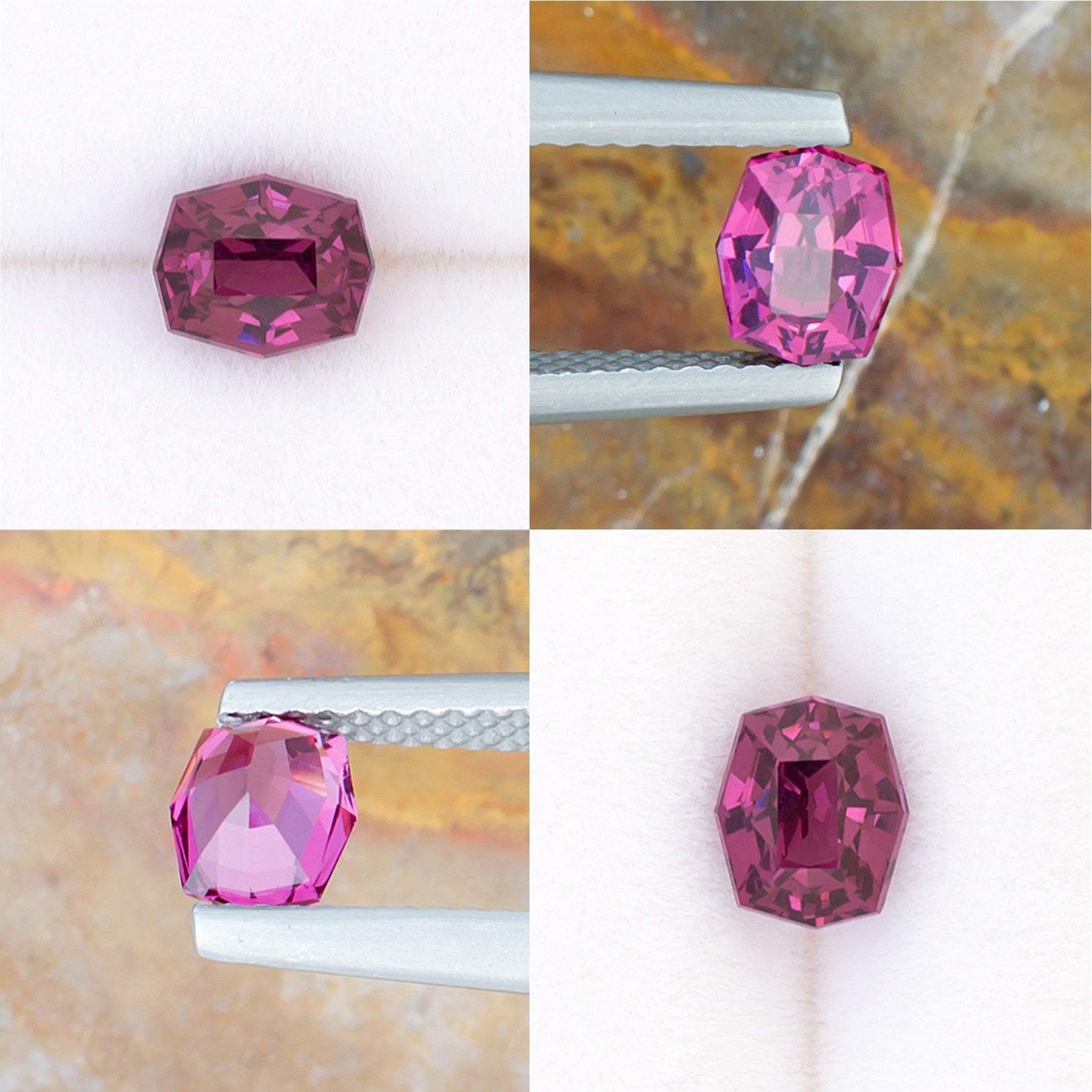 0.92ct Rhodolite Garnet Colored Gemstone Quad