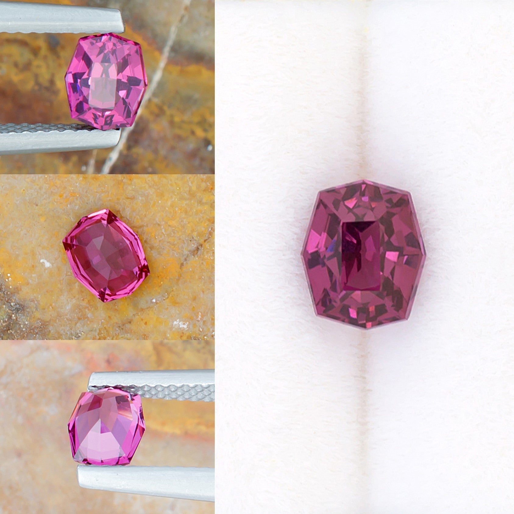 0.92ct Rhodolite Garnet Colored Gemstone Quad Right