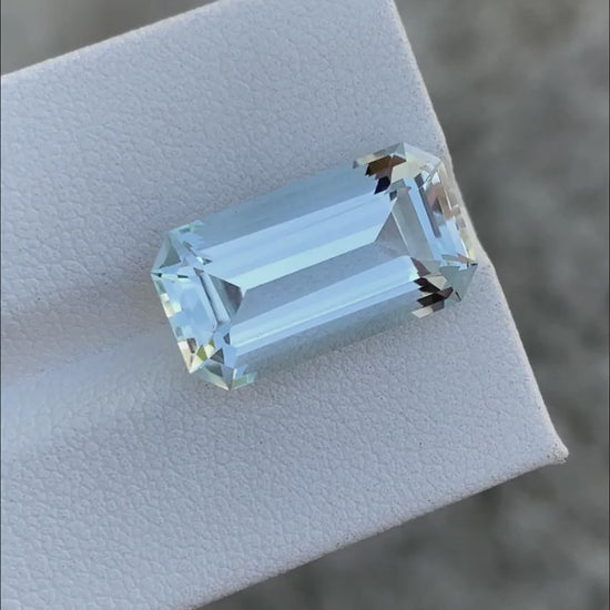 8.78ct Aquamarine Colored Gemstone White Background